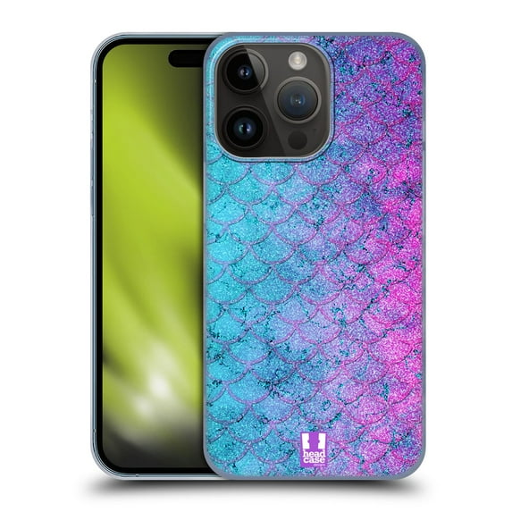 Head Case Designs Mermaid Scales Bubblegum Hard Back Case Compatible with Apple iPhone 15 Pro