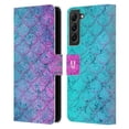 thumbnail image 1 of Head Case Designs Mermaid Scales Bubblegum Leather Book Wallet Case Cover Compatible with Samsung Galaxy S22+ 5G, 1 of 6