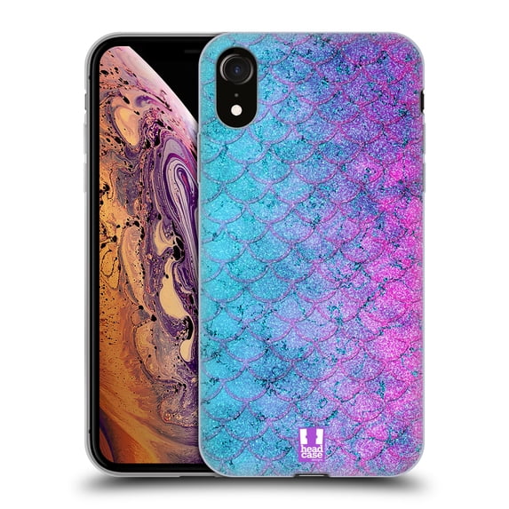 Head Case Designs Mermaid Scales Bubblegum Soft Gel Case Compatible with Apple iPhone XR
