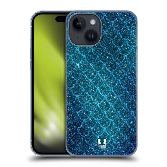 Head Case Designs Mermaid Scales Glitters Hard Back Case Compatible with Apple iPhone 15