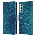 thumbnail image 1 of Head Case Designs Mermaid Scales Glitters Leather Book Wallet Case Cover Compatible with Samsung Galaxy S21 5G, 1 of 6