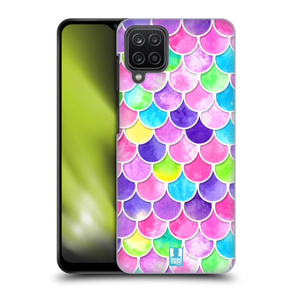 Head Case Designs Mermaid Scales Watercolour Hard Back Case Compatible with Samsung Galaxy A12 (2020)