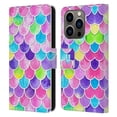 thumbnail image 1 of Head Case Designs Mermaid Scales Watercolour Leather Book Wallet Case Cover Compatible with Apple iPhone 14 Pro, 1 of 6