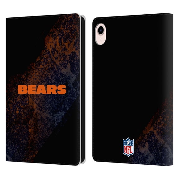 Head Case Designs NFL Chicago Bears Logo Blur Leather Book Wallet Case Cover For Apple iPad mini (2021/2024)
