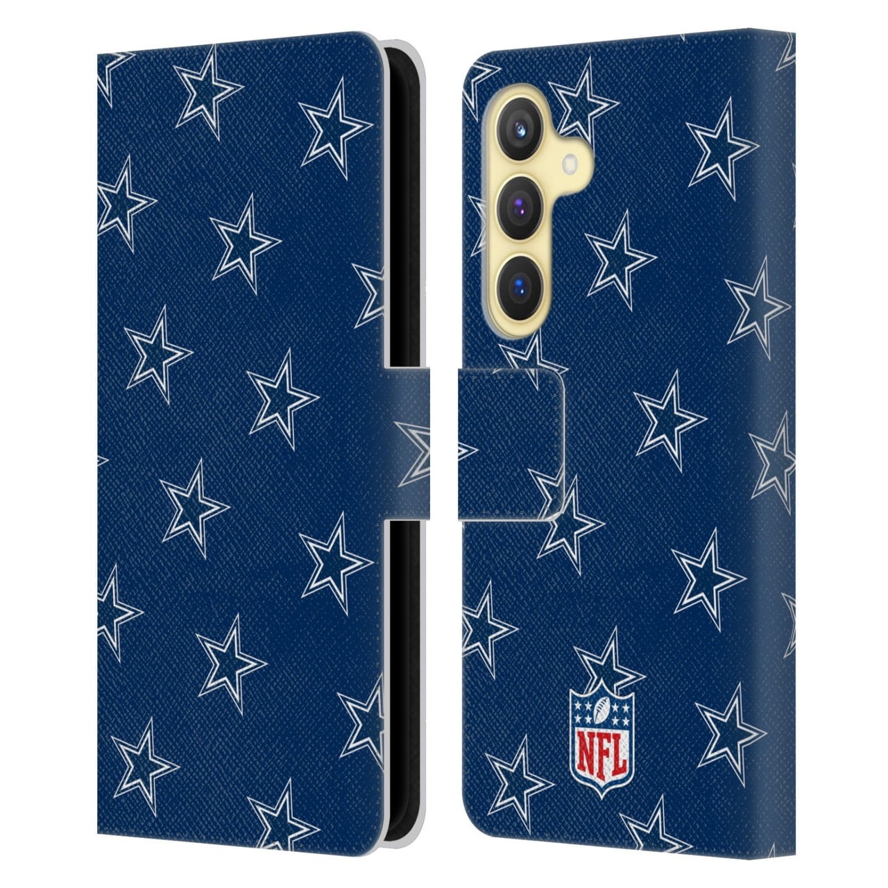 Head Case Designs NFL Dallas Cowboys Artwork Patterns Leather Book Wallet Case Cover For Samsung Galaxy S24 5G