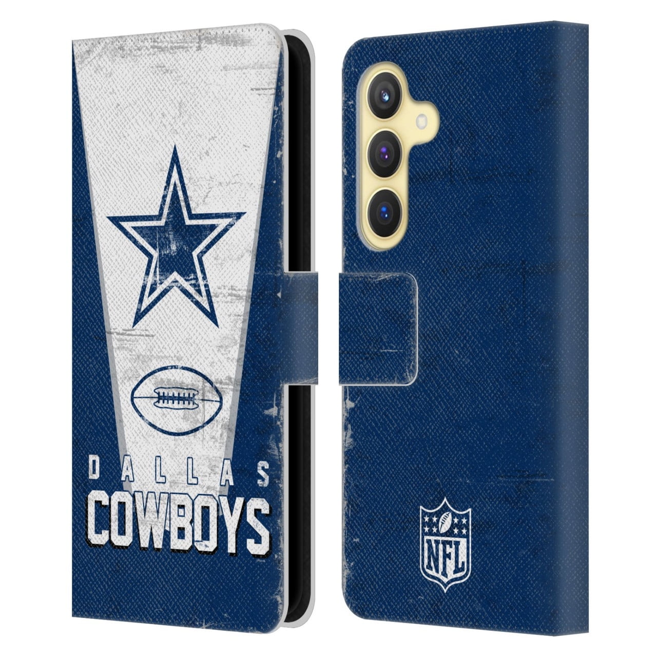 Head Case Designs NFL Dallas Cowboys Logo Art Banner Leather Book Wallet Case Cover For Samsung Galaxy S24 5G