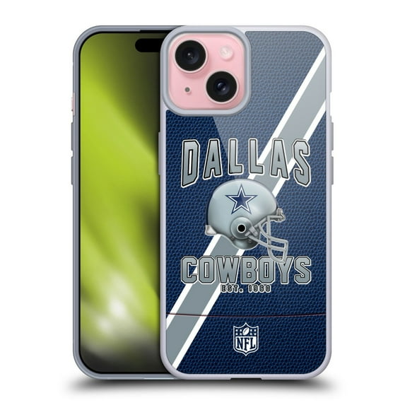 Head Case Designs NFL Dallas Cowboys Logo Art Football Stripes Soft Gel Case for Apple iPhone 15