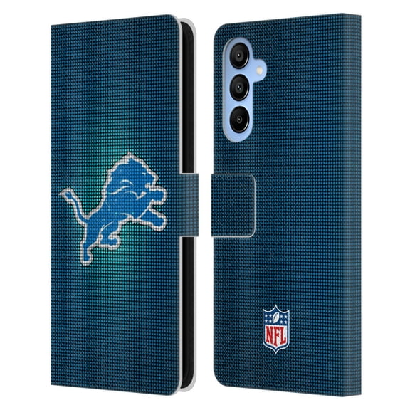 Head Case Designs NFL Detroit Lions Artwork LED Leather Book Wallet Case Cover For Samsung Galaxy A16 5G
