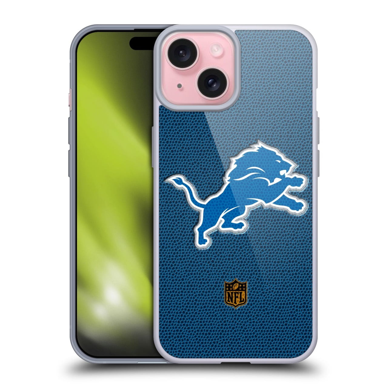 Head Case Designs NFL Detroit Lions Logo Football Soft Gel Case for Apple iPhone 15