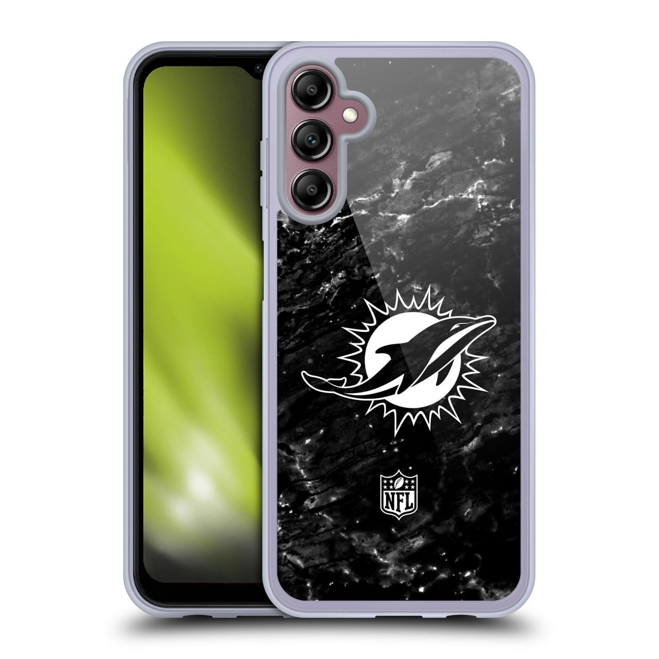 Head Case Designs NFL Miami Dolphins Artwork Marble Soft Gel Case for Samsung Galaxy A14 5G