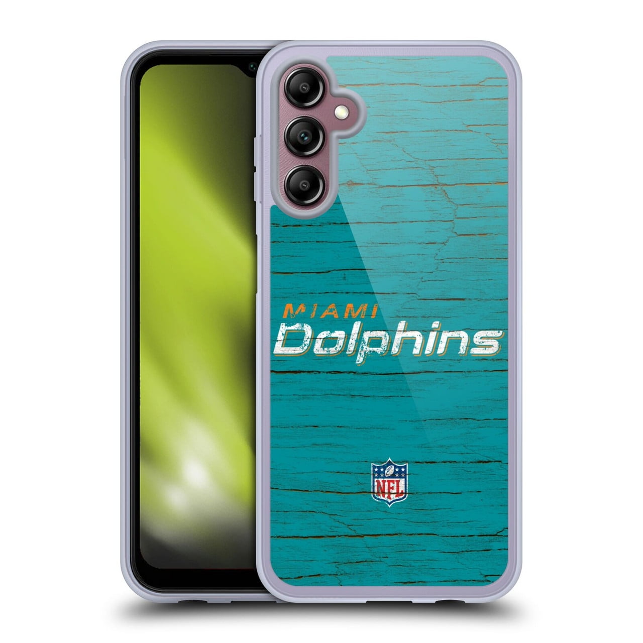 Head Case Designs NFL Miami Dolphins Logo Distressed Look Soft Gel Case for Samsung Galaxy A14 5G