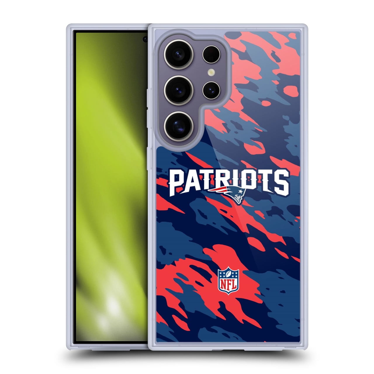 Head Case Designs NFL New England Patriots Logo Camou Soft Gel Case for Samsung Galaxy S25 Ultra