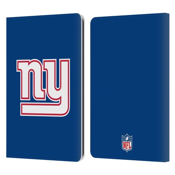Head Case Designs NFL New York Giants Logo Plain Leather Book Wallet Case Cover For Amazon Kindle Paperwhite 1 / 2 / 3