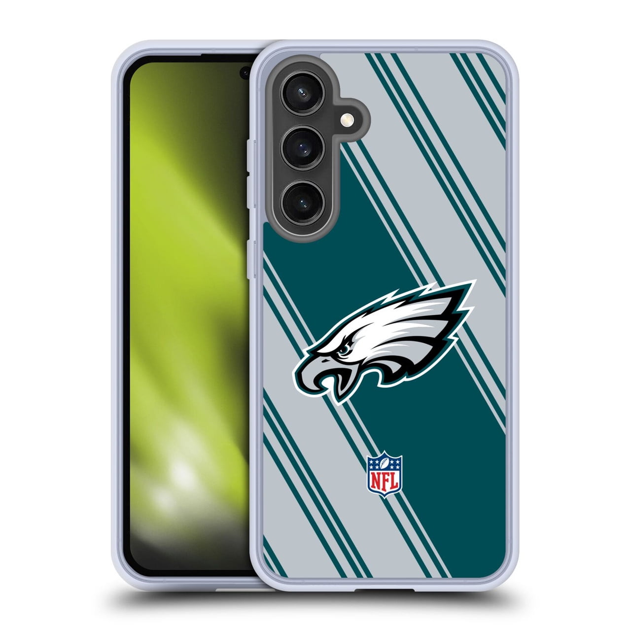 Head Case Designs NFL Philadelphia Eagles Artwork Stripes Soft Gel Case for Samsung Galaxy S24 FE