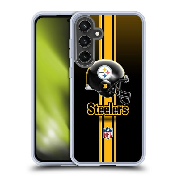 Head Case Designs NFL Pittsburgh Steelers Logo Helmet Soft Gel Case for Samsung Galaxy S24 FE