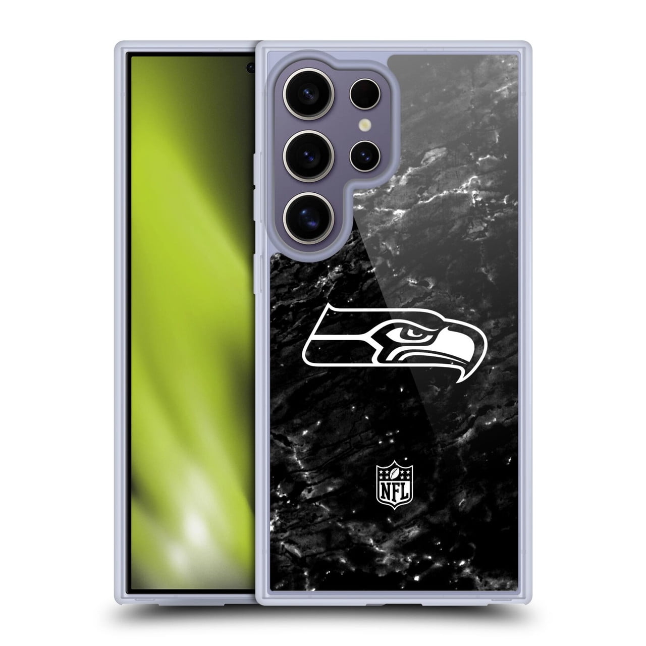 Head Case Designs NFL Seattle Seahawks Artwork Marble Soft Gel Case for Samsung Galaxy S25 Ultra