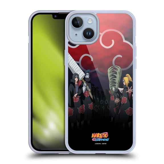 Head Case Designs Naruto Shippuden Key Art Akatsuki Soft Gel Case for Apple iPhone 14 Plus