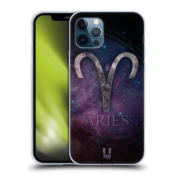 Head Case Designs Nebula Zodiac Symbols Aries Soft Gel Case Compatible with Apple iPhone 12 / iPhone 12 Pro