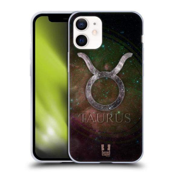 Head Case Designs Nebula Zodiac Symbols Taurus Soft Gel Case Compatible with Apple iPhone 12 Mini