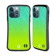 thumbnail image 1 of Head Case Designs Neon Rain Ombre Aqua Green Hybrid Case Compatible with Apple iPhone 13 Pro, 1 of 7