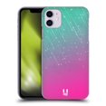 thumbnail image 1 of Head Case Designs Neon Rain Ombre Aqua Pink Hard Back Case Compatible with Apple iPhone 11, 1 of 7