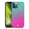thumbnail image 1 of Head Case Designs Neon Rain Ombre Aqua Pink Hard Back Case Compatible with Apple iPhone 13 Pro Max, 1 of 7