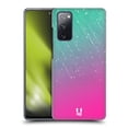 thumbnail image 1 of Head Case Designs Neon Rain Ombre Aqua Pink Hard Back Case Compatible with Samsung Galaxy S20 FE / 5G, 1 of 7