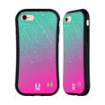 thumbnail image 1 of Head Case Designs Neon Rain Ombre Aqua Pink Hybrid Case Compatible with Apple iPhone 7 / 8 / SE 2020 & 2022, 1 of 7
