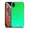 thumbnail image 1 of Head Case Designs Neon Rain Ombre Green Soft Gel Case Compatible with Apple iPhone XR, 1 of 7