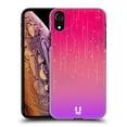 thumbnail image 1 of Head Case Designs Neon Rain Ombre Pink Purple Hard Back Case Compatible with Apple iPhone XR, 1 of 7