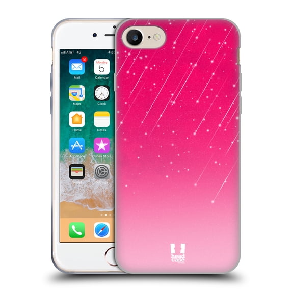 Head Case Designs Neon Rain Ombre Pink Soft Gel Case Compatible with Apple iPhone 7 / 8 / SE 2020 & 2022