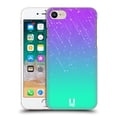 thumbnail image 1 of Head Case Designs Neon Rain Ombre Purple Aqua Hard Back Case Compatible with Apple iPhone 7 / 8 / SE 2020 & 2022, 1 of 7