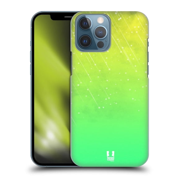 Head Case Designs Neon Rain Ombre Yellow Green Hard Back Case Compatible with Apple iPhone 13 Pro Max