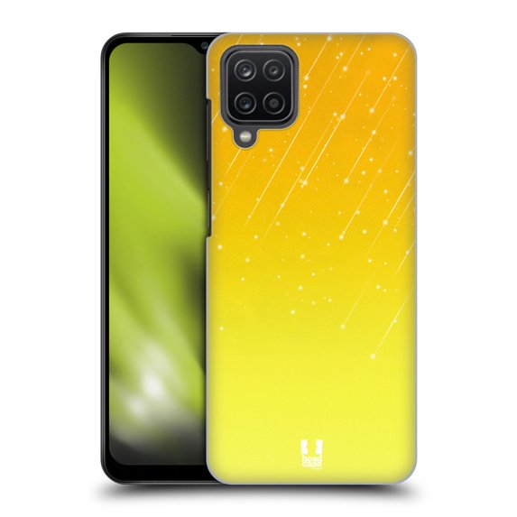 Head Case Designs Neon Rain Ombre Yellow Hard Back Case Compatible with Samsung Galaxy A12 (2020)