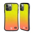 thumbnail image 1 of Head Case Designs Neon Rain Ombre Yellow Peach Hybrid Case Compatible with Apple iPhone 14 Pro, 1 of 7