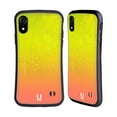 thumbnail image 1 of Head Case Designs Neon Rain Ombre Yellow Peach Hybrid Case Compatible with Apple iPhone XR, 1 of 7