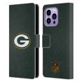 thumbnail image 1 of Head Case Designs NFL Green Bay Packers Logo Football Leather Book Wallet Case Cover For Apple iPhone 14 Pro Max, 1 of 6