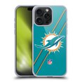 thumbnail image 1 of Head Case Designs NFL Miami Dolphins Logo Stripes Soft Gel Case for Apple iPhone 15 Pro Max, 1 of 7