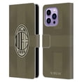 thumbnail image 1 of Head Case Designs Officially Licensed AC Milan 2022/23 Third Kit Leather Book Wallet Case Cover Compatible with Apple iPhone 14 Pro Max, 1 of 6
