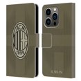 thumbnail image 1 of Head Case Designs Officially Licensed AC Milan 2022/23 Third Kit Leather Book Wallet Case Cover Compatible with Apple iPhone 14 Pro, 1 of 6