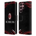 thumbnail image 1 of Head Case Designs Officially Licensed AC Milan Crest Patterns Curved Leather Book Wallet Case Cover Compatible with Samsung Galaxy S22 Ultra 5G, 1 of 6