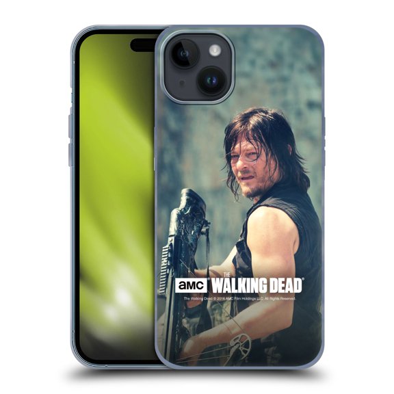 Head Case Designs Officially Licensed AMC The Walking Dead Daryl Dixon Archer Soft Gel Case Compatible with Apple iPhone 15 Plus