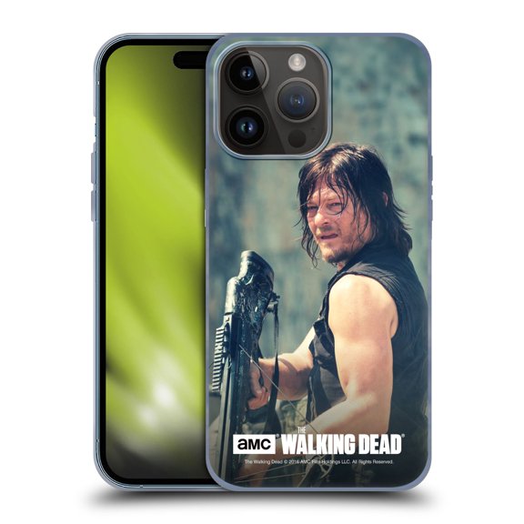 Head Case Designs Officially Licensed AMC The Walking Dead Daryl Dixon Archer Soft Gel Case Compatible with Apple iPhone 15 Pro Max