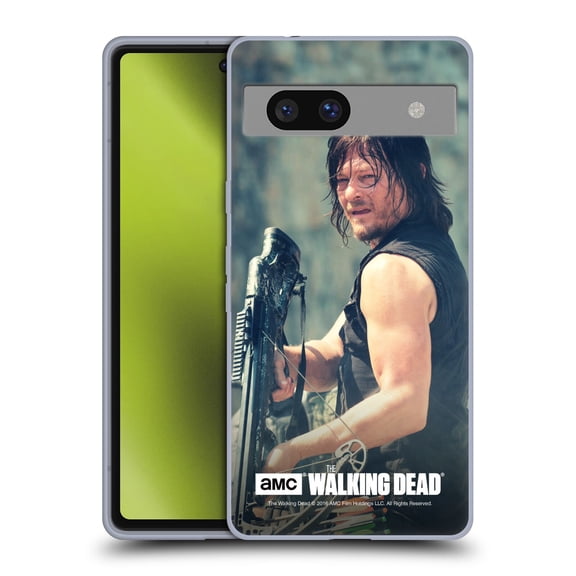 Head Case Designs Officially Licensed AMC The Walking Dead Daryl Dixon Archer Soft Gel Case Compatible with Google Pixel 7a