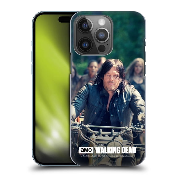 Head Case Designs Officially Licensed AMC The Walking Dead Daryl Dixon Bike Ride Hard Back Case Compatible with Apple iPhone 14 Pro
