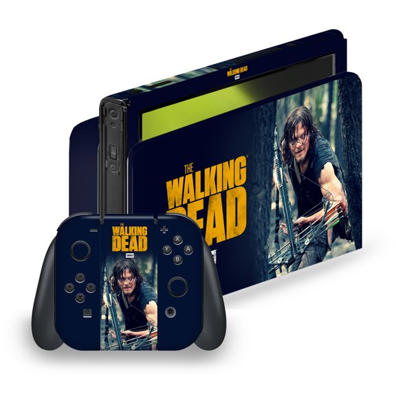 Head Case Designs Officially Licensed AMC The Walking Dead Daryl Dixon Graphics Daryl Lurk Vinyl Sticker Skin Decal Cover Compatible with Nintendo Switch OLED