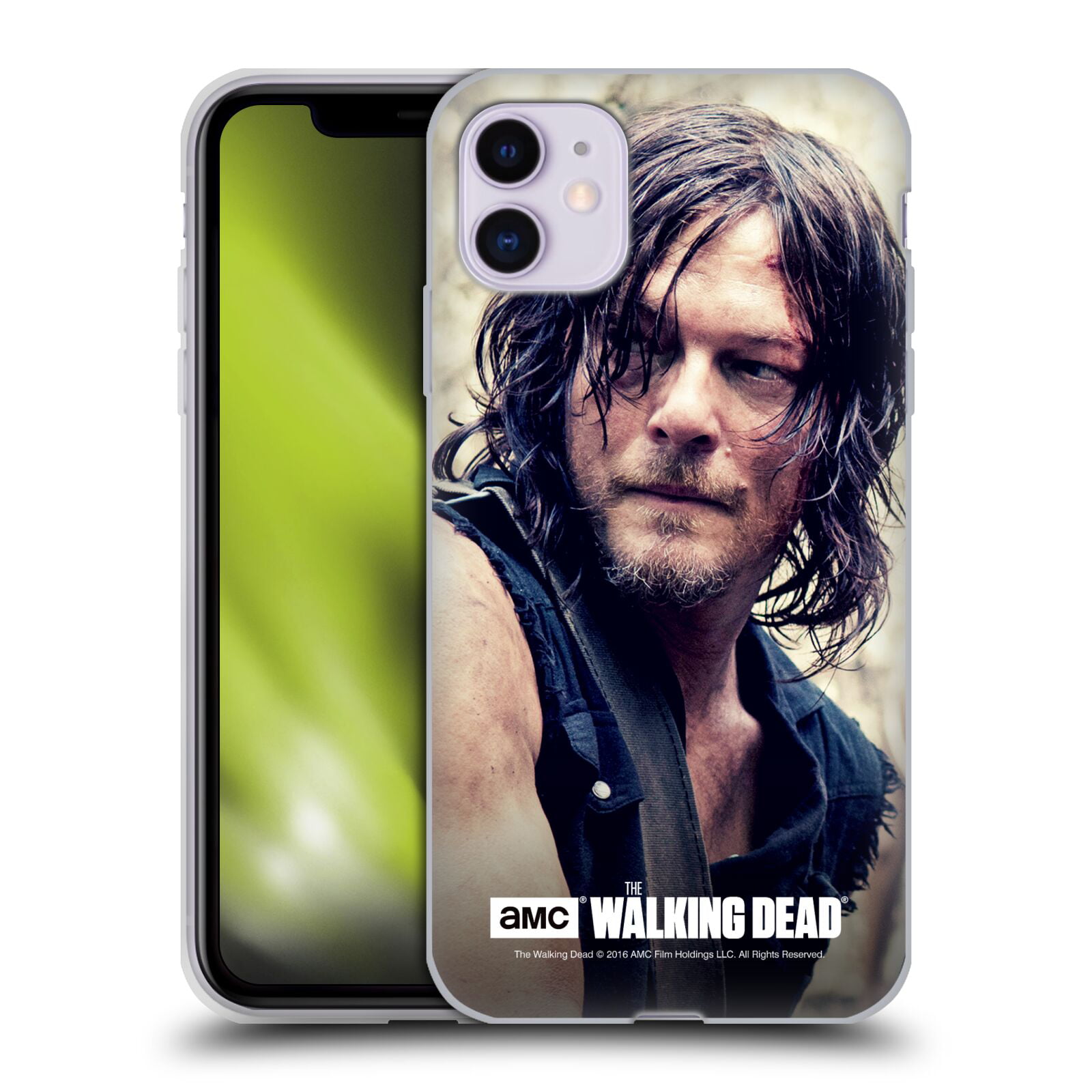 Head Case Designs Officially Licensed AMC The Walking Dead Daryl Dixon Half  Body Soft Gel Case Compatible with Apple iPhone 11