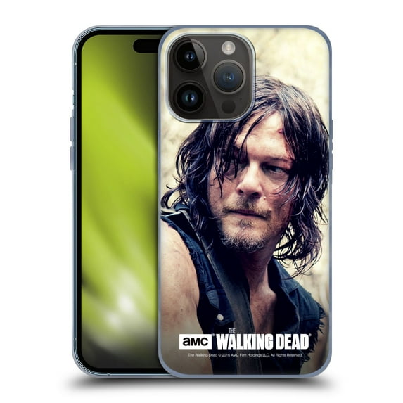 Head Case Designs Officially Licensed AMC The Walking Dead Daryl Dixon Half Body Soft Gel Case Compatible with Apple iPhone 15 Pro Max