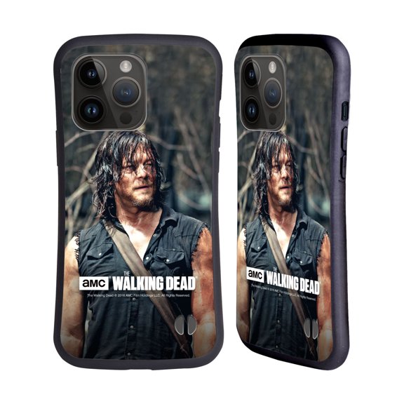 Head Case Designs Officially Licensed AMC The Walking Dead Daryl Dixon Look Hybrid Case Compatible with Apple iPhone 15 Pro Max
