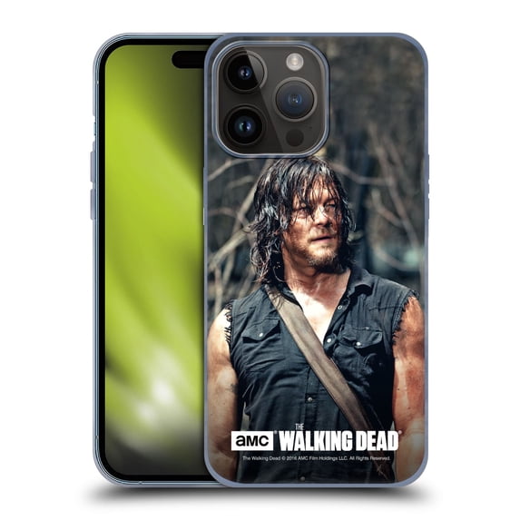 Head Case Designs Officially Licensed AMC The Walking Dead Daryl Dixon Look Soft Gel Case Compatible with Apple iPhone 15 Pro Max